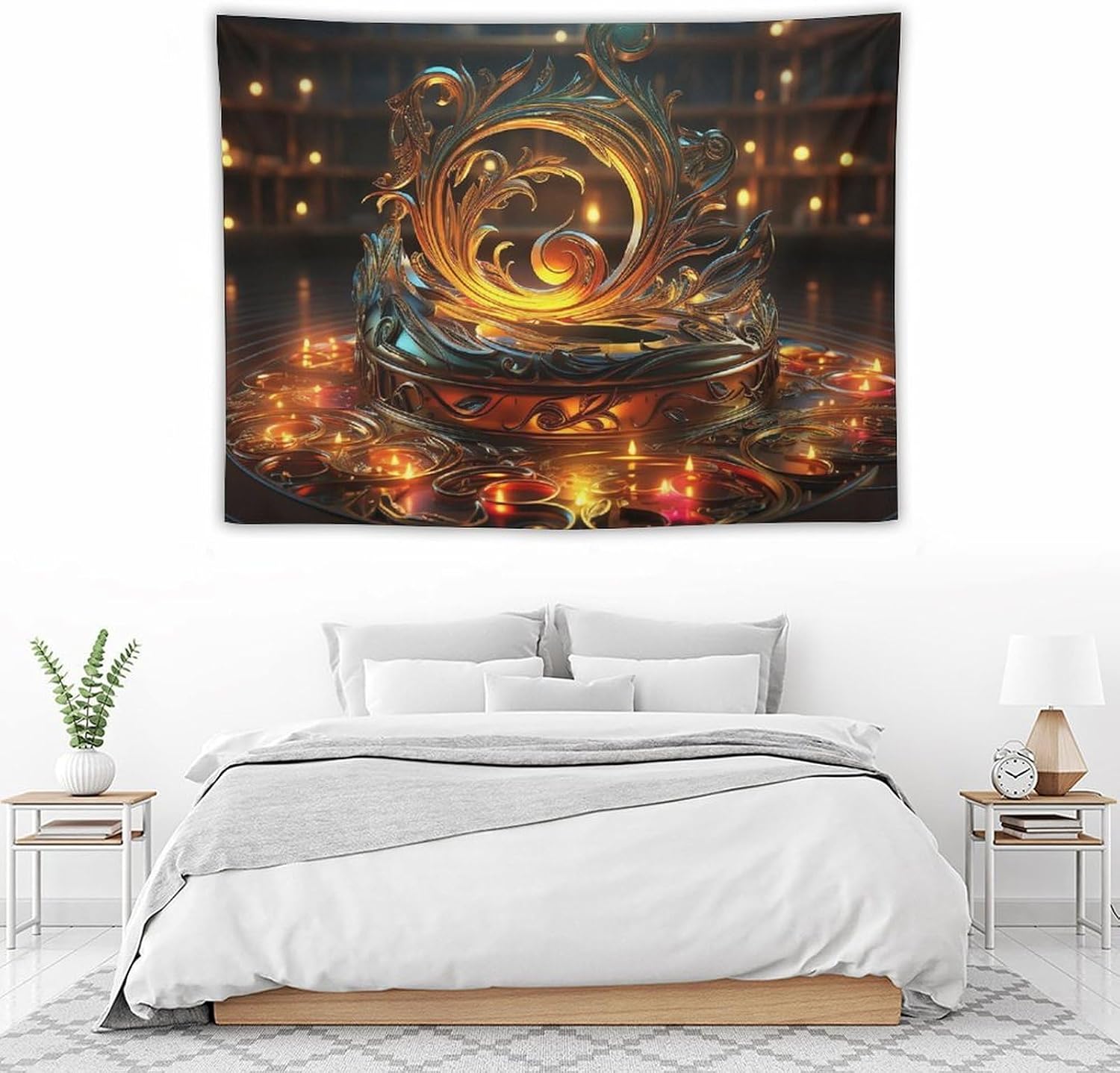 Tapestry Wide Wall Art Hanging Tapestries Lightweight Art Wall Blanket image 5