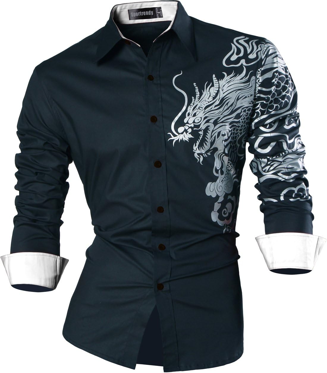 Men's Slim Fit Long Sleeves Casual Button Down Dress Shirts JZS041