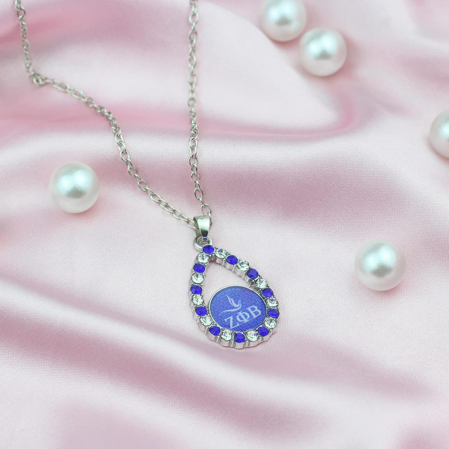 ZPB Sorority Necklace Greek Sorority Paraphernalia Gifts Rhinestone Jewelry 1920 Sisterhood Gift for Finer Women Soror Sister - Image 3