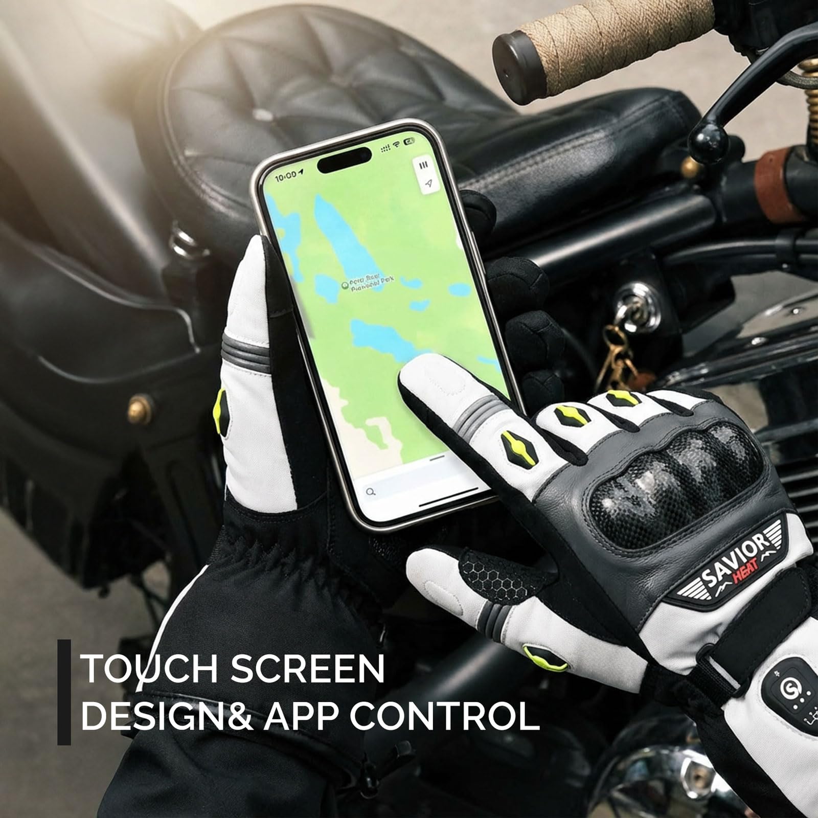 SAVIOR HEAT Beheizbare Motorrad Handschuhe Herr,Winter wasserdichte Beheizte Handschuhe Damen Herren FüR Ski Snowboard Racing Fahrrad Outdoor Thermo