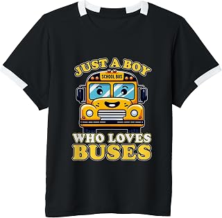 Kids School Bus for Boys & Toddler | Just A Boy Who Loves Buses Adult & Youth Soccer Jersey
