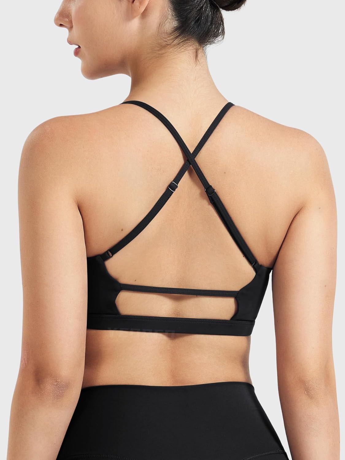 YEOREO Women's Sports Bras Chilene Strappy Criss Cross Open Back Low Impact Removable Cups Gym Yoga Workout Bra - Image 5