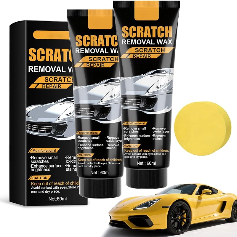 Cera Polidora para Remoção de Riscos Automotivos TFSUDI com Esponja, para Marcas Leves em Superfícies Pintadas, 2 unidades