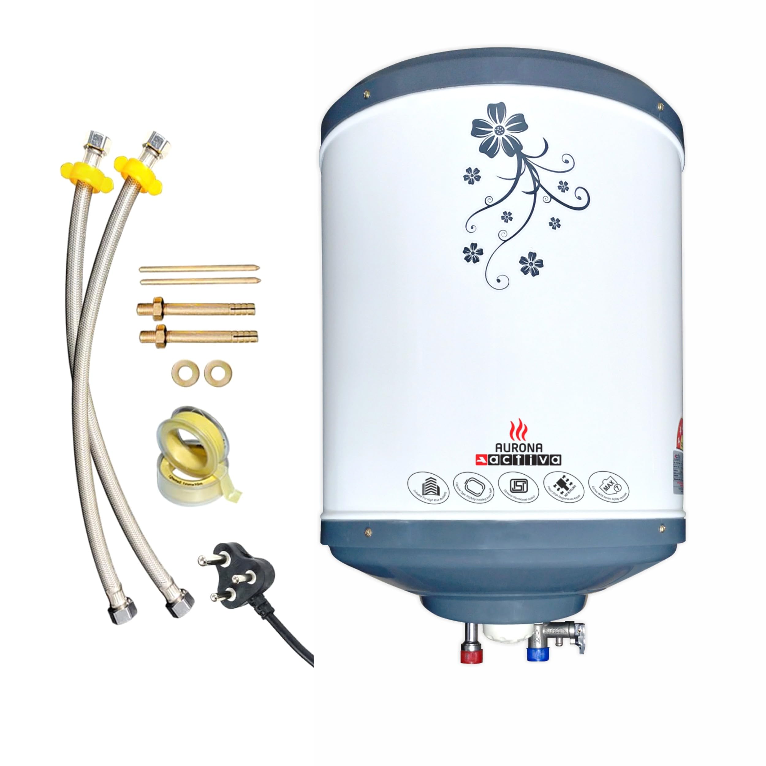 ACTIVA Storage (2Kva) 25 Ltr Special Anti Rust Coated Wall Mounted Geyser Aurona Suitable For High Rise Buildings Comes With 5 Years Warranty (B0BDX7ZNVY) Amazon Price History, Amazon Price Tracker