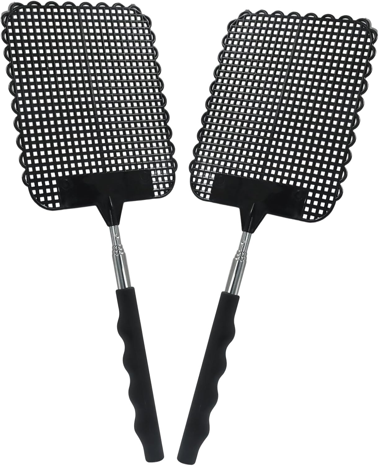 2PCS Telescopic Fly Swatters, Black image 2