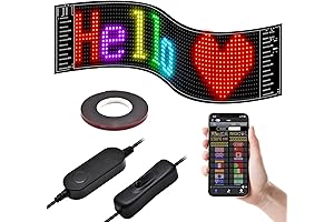 GOTUS Programmable LED Sign,LED Car Sign,Scrolling Flexible Digital Signs,Control by Bluetooth APP...
