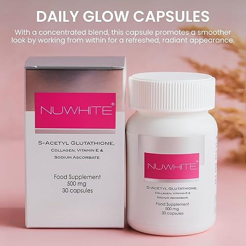 Miniatura 2 de Nu White S-Acetyl Glutathione New Improved Formula Skin Whitening 30 Capsules