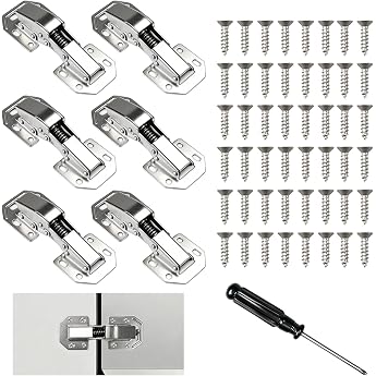 Soft Close Hinges 90  Screw-On Hinges Pack of 6