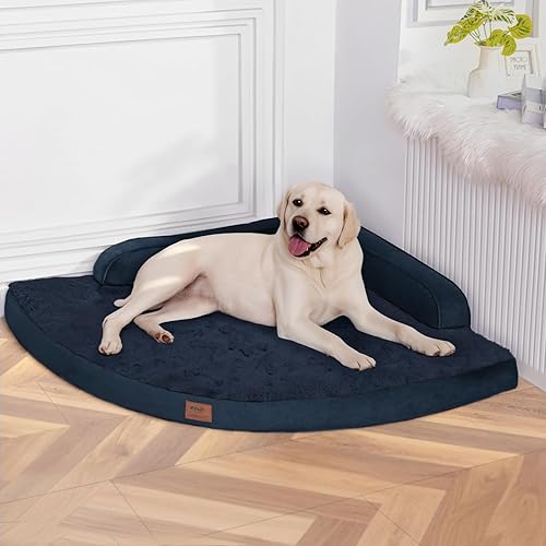 Miniatura 35 de Cama grande para perros – Cama ortopédica XL de espuma viscoelástica tipo cartón de huevos para perros con funda extraíble lavable, camas