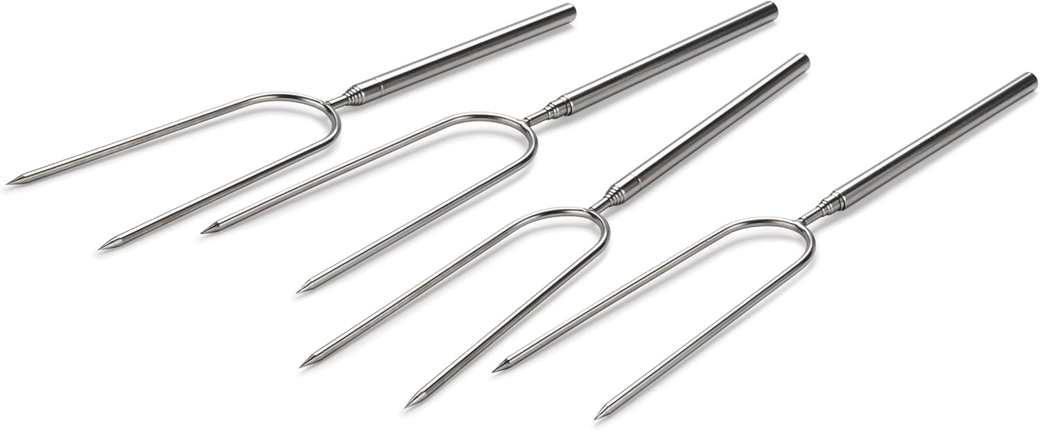 Woodriver Project Kit - Stainless Steel Campfire Roasting Fork, 4-Piece
