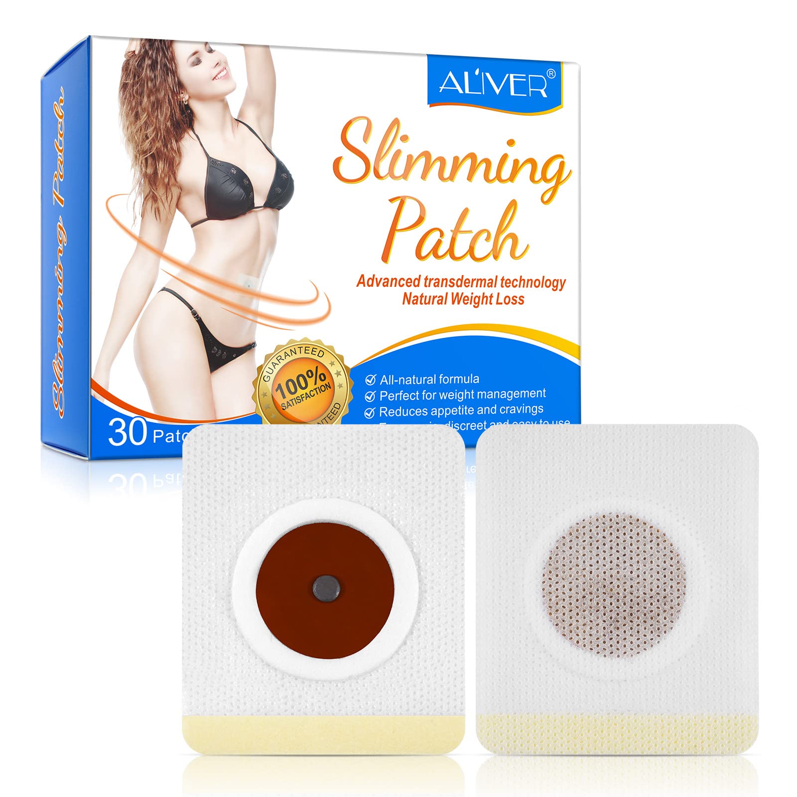 Tiuedu Slimming Patches, 30Pcs Slimming Patches for Weight Loss, Weight Loss Patches Fat Burning and Appetite Suppression to Men Women Slim Fast