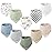 Konssy Muslin Baby Bibs 10 Pack Baby Bandana Drool Bibs 100% Cotton for Unisex Boys and Girls, Soft Absorbent Set for Teething and Drooling