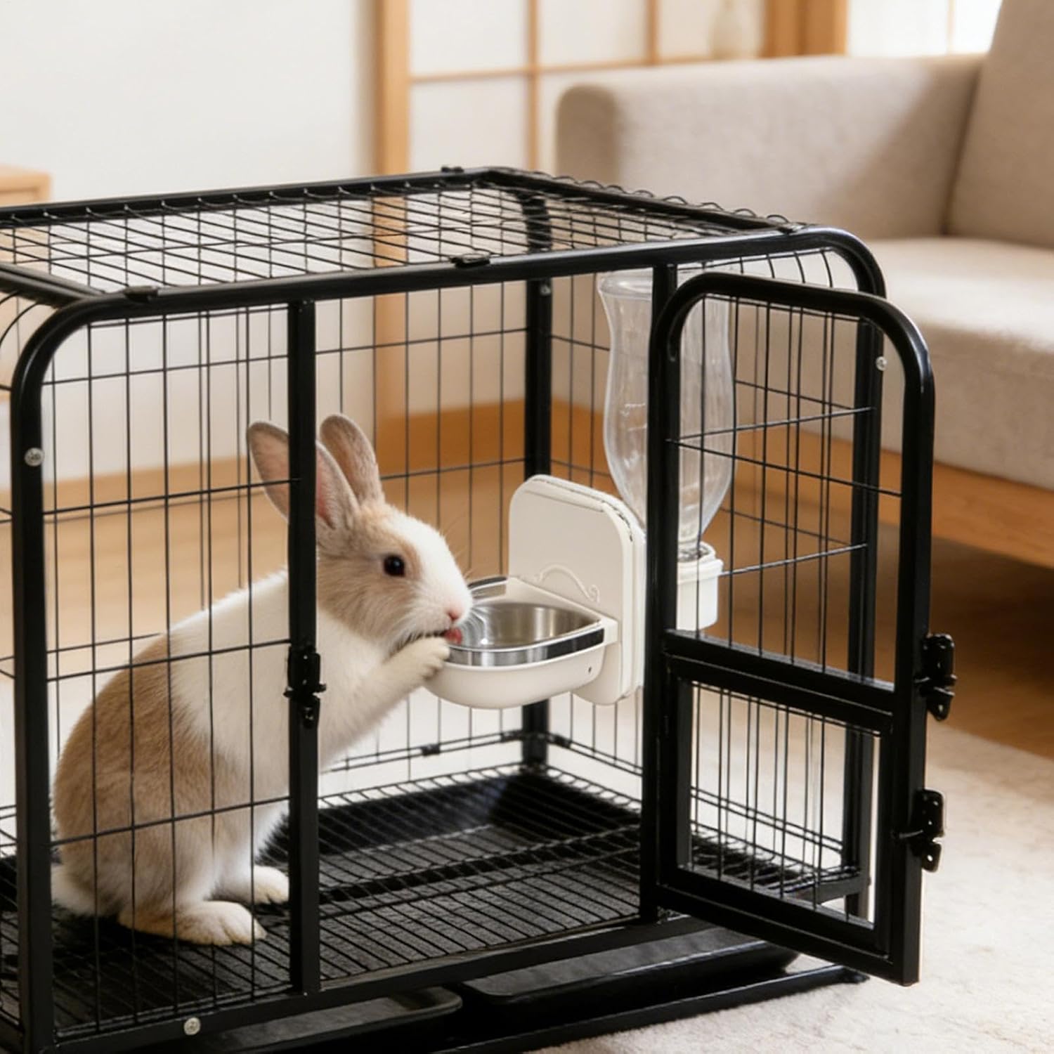 Dog Water Dispenser - Anti-Drip Leakproof Pet Drinking Feeder Space-Saving Small | Water Dispenser for Dogs for Cat Ferret Hamsters Squirrel Hedgehog Bunny Rabbits Chinchilla