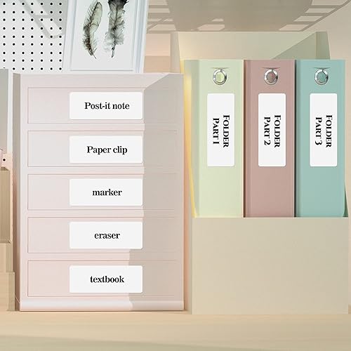 Miniatura 3 de Etiquetas térmicas M110 de 1 x 2.63 pulgadas, compatibles con Phomemo M100M110M220M221M150M160, M250M260, papel adhesivo térmico impermeable para