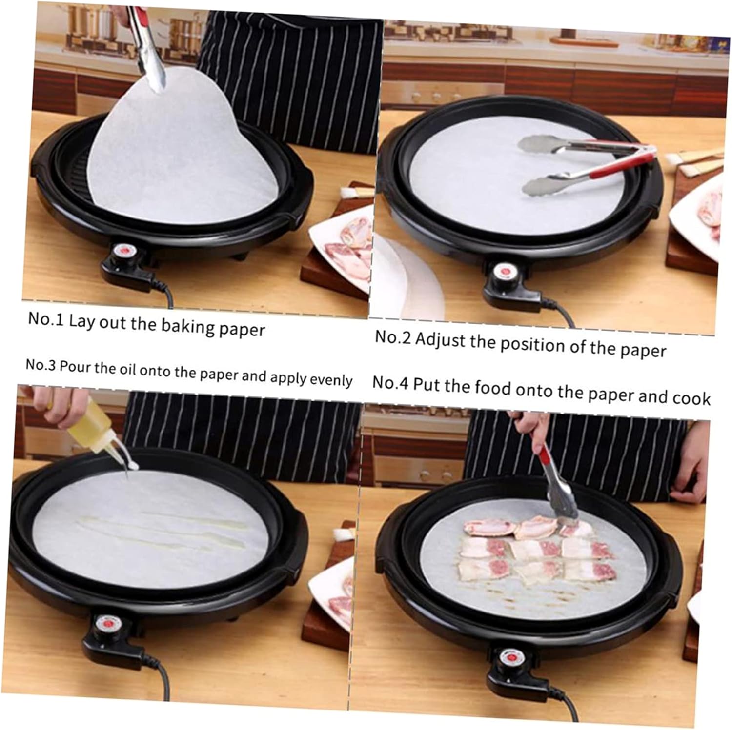 500pcs Non-Stick Parchment Paper Baking Sheets Heavy Duty Kitchen Baking Paper and Non-Toxic for Cookies and Cooking