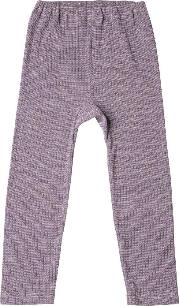 Cosilana, Children's Leggings, Long Underpants, 45% Organic Cotton, 35% Organic Wool, 20% Silk, Plain Plum 23, 140 cm