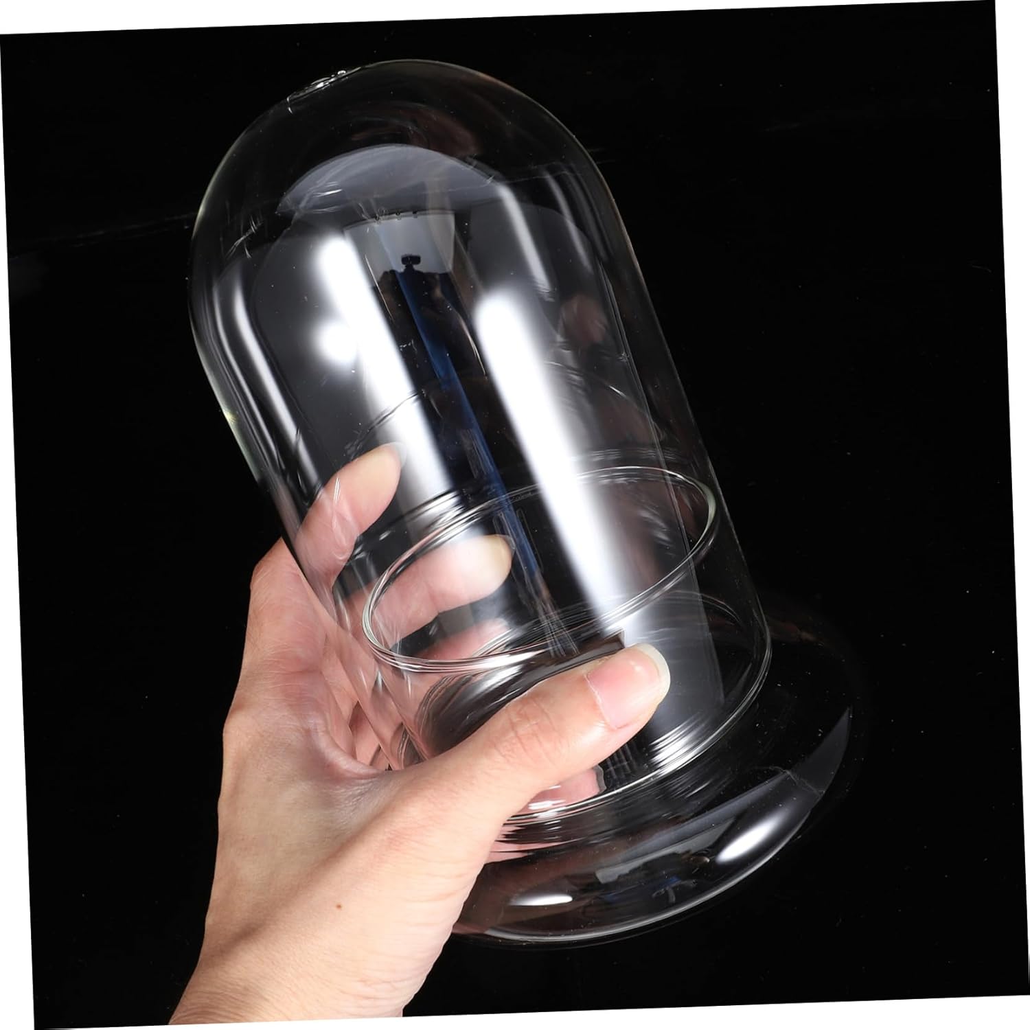 2Pcs Bottle for Miniature Landscape Decoration High Borosilicate Terrarium Holder for Home Office for Modern Decor