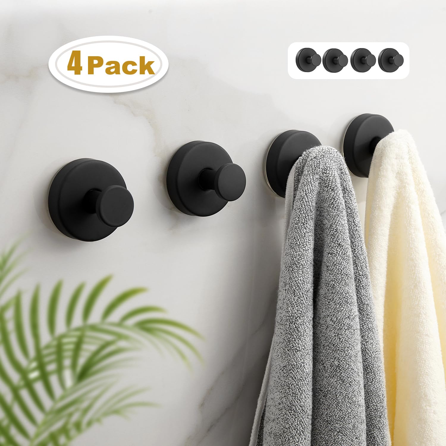 Ganchos para colgar, para ducha, baño, ducha, ventosa, para ventanas de cristal, espejo, azulejos, ganchos adhesivos para toallas para colgar bolas de baño, bata, toalla, color negro, paquete de 2