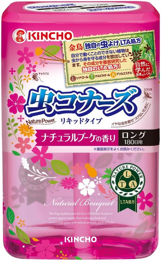 大日本除虫菊 虫コナーズ リキッドタイプ 180日用 ナチュラルブーケの香り (虫除け・消臭・芳香) 400mL 置き型