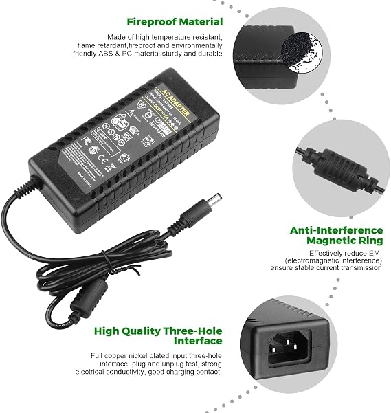 5V 5A Power Supply Adapter 5 Volt 5 Amp 25W AC 100V~240V to DC Converter Transformer LED Driver with 5.5x2.5mm DC Tip for WS2812B WS2813 LED Pixel Strip