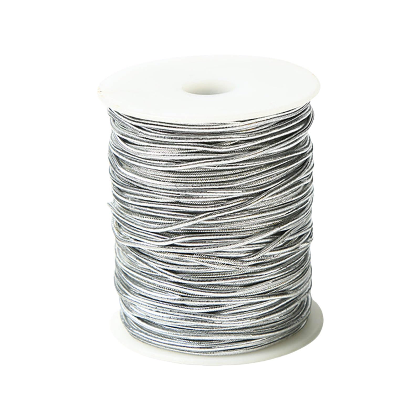 Braiding Rope Metallic Stretch Cord Gold Elastic String Cords Braided Beading Stretch Cords
