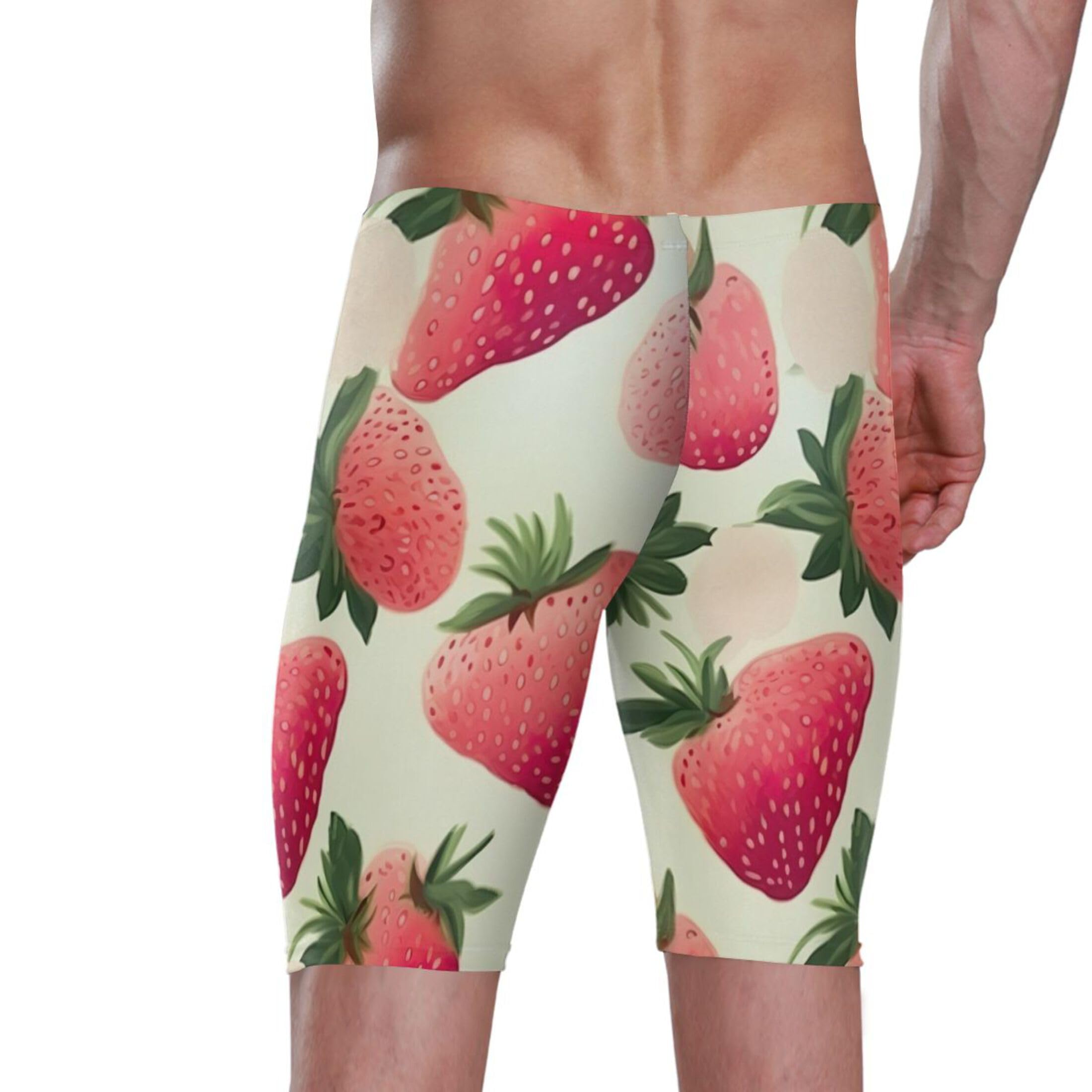 UMIRIKO Strawberry Fruit Men's Swimsuit Swim Jammers L B0400124
