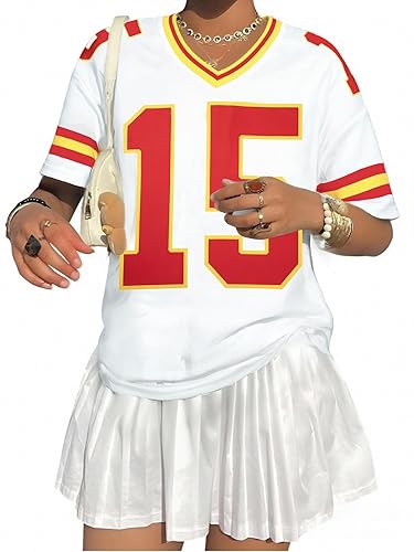 Oversized Jersey Shirts for Women Y2K Number Graphic Shirts Casual