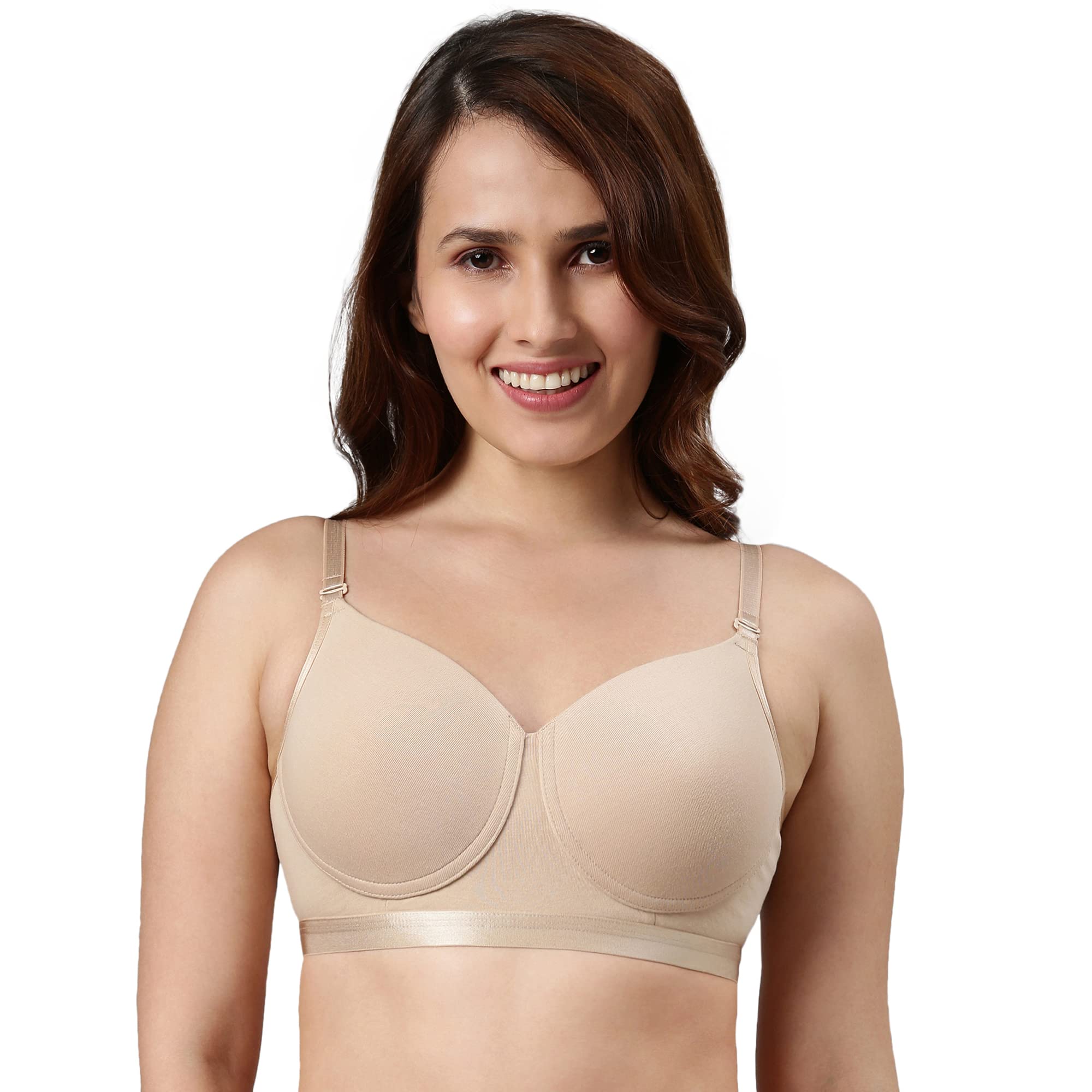 enamor Innovations Fabcool Breathable Cup Women's T-Shirt Bra - Antimicrobial Comfort, Perforated Cups Padded, Wirefree, High Coverage - A165-picture-25