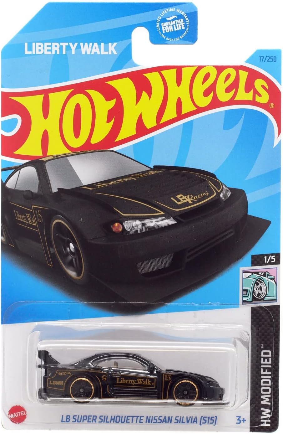 Hot Wheels - LB Super Silhouette Nissan Silvia (S15) - HW Modified 1/5 - Black - 2023 - Mint/NrMint Bubble Packed Ships in a Box Size
