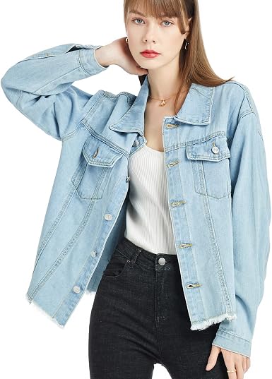 Stretch Denim Jacket Short Rough Edges 