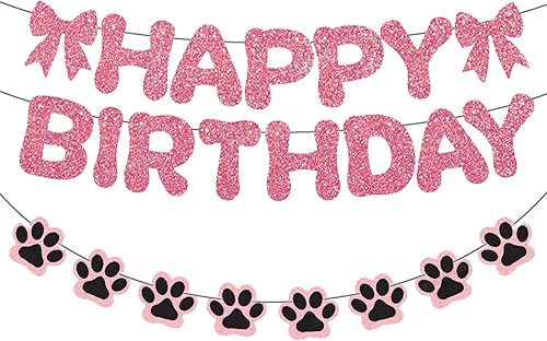 Vista 21 de Cartel con temática de perro feliz cumpleaños, decoración colorida para niños, bebés, perros, suministros de fiesta de cumpleaños Perro