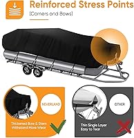 Vista 5 de NEVERLAND Cubierta de barco pontón impermeable de alta resistencia remolcable Cubierta de barco de grado marino de poliéster lona se adapta a barcos