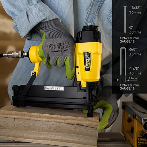 Miniatura 7 de Stark USA Kit de compresor de aire, sin aceite, 6 galones, 150 SPI con clavadora de calibre 18