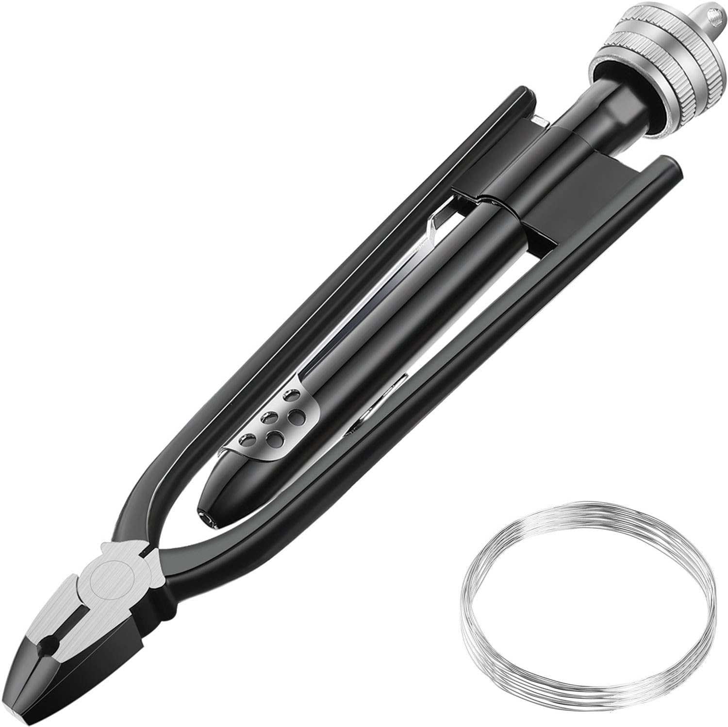 Aircraft Safety Wire Twisting Pliers, Metal Twisting Tool with 10-Metre 0.5 mm Wire, Lock Twister Safety Wire Pliers for Car Industry Aircraft, 6 Inch