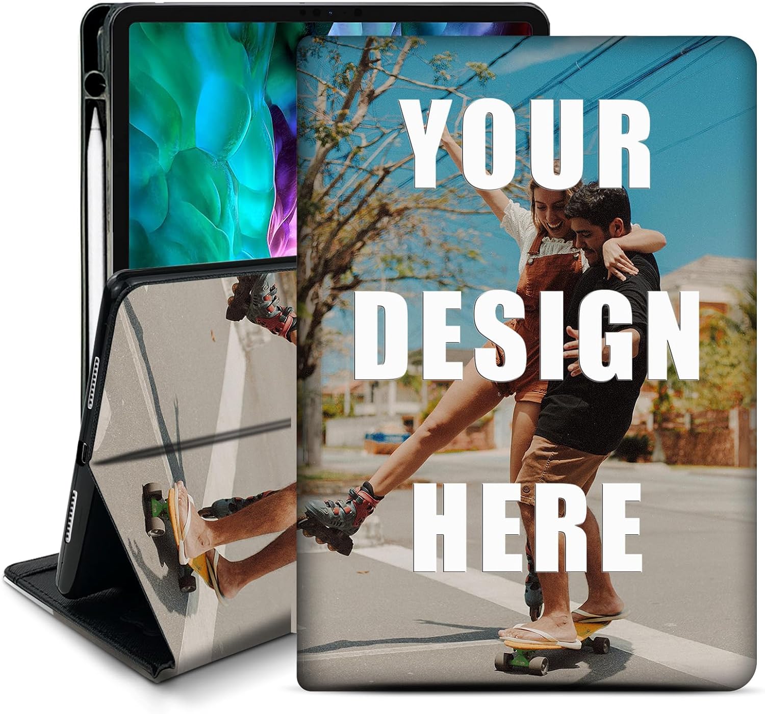 Custom Personalized Tablet Case for iPad Pro 11, Slim Protective Personalized Cover for iPad Pro 11 inch 4th Generation 2022 / 3rd Gen 2021 / 2nd Gen 2020, Auto Sleep/Wake,Pencil Holder