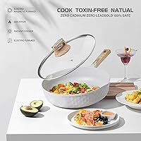 Vista 2 de Potinv Nonstick Frying Pan Skillet Pan 10 Inch,Non Stick Omelette Pan with Stay Cool Handle,Induction Compatible,Dishwasher and Oven Safe,PFOA Free