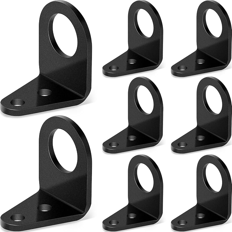 Abas de Fixação para Linha de Freio Therwen, Furo de 0,48 cm e Ângulo de 90° – Kit com 8 unidades