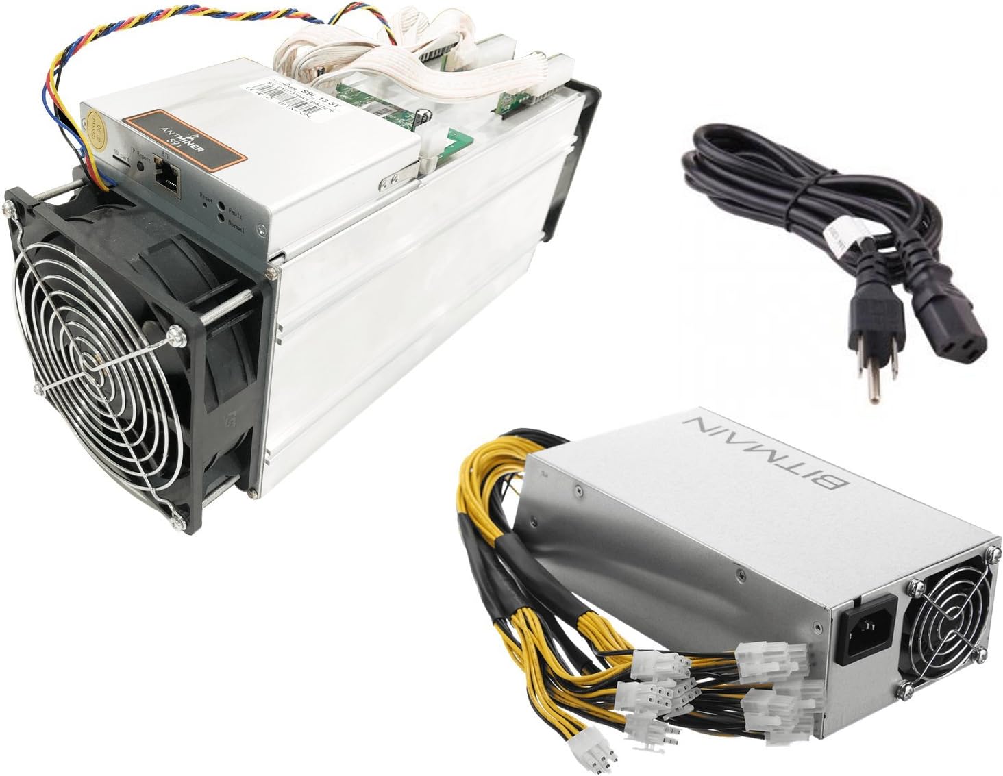 Antminer S9 ~13TH/s @0.1 W/GH 16nm ASIC Bitcoin Miner with APW3+-12-1600 PSU