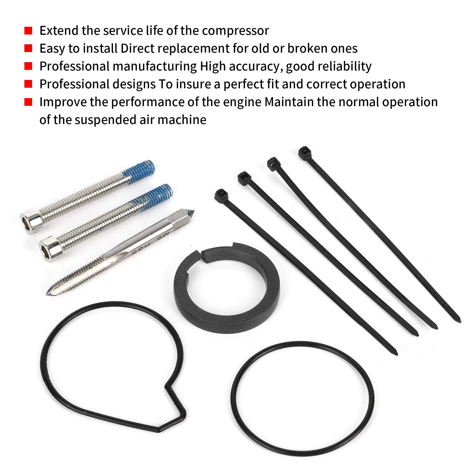 OUKENS Riparazione della pompa del compressore, BPA001 Kit di riparazione della guarnizione della pompa del compressore della sospensione pneumatica per Range Rover L322 Landrover Discovery 2 BPA001