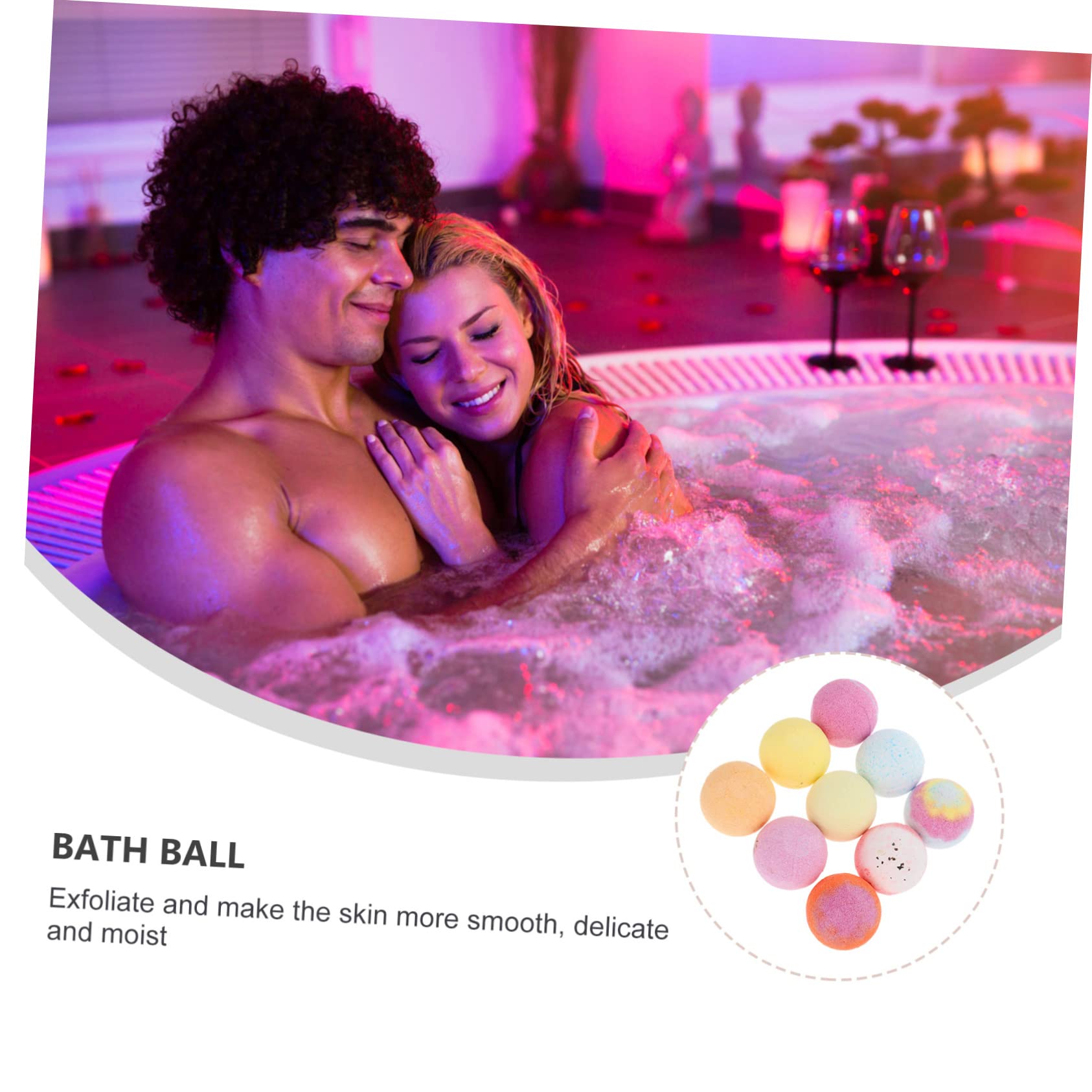 TOVINANNA Bath Present Set 9pcs Natural Portable Spa Bath Balls for Relaxing Rejuvenating