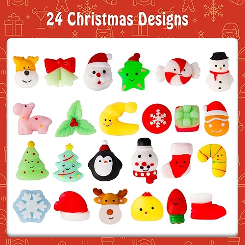 Miniatura 3 de MGparty 48 piezas de juguetes esponjosos de Navidad para niños, rellenos de calcetines de Navidad, regalos de fiesta, relleno de bolsas de golosinas