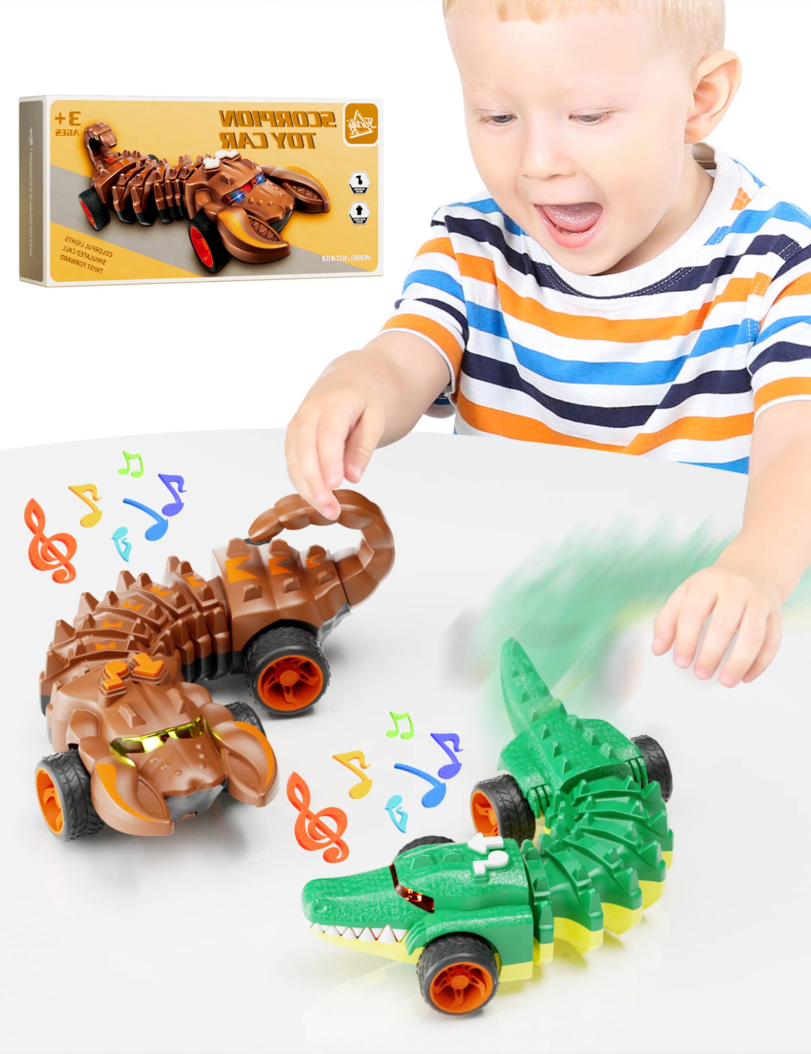 Buy Alligator Truck Toys 2 Pack Crocodile & Scorpion Cars Toys