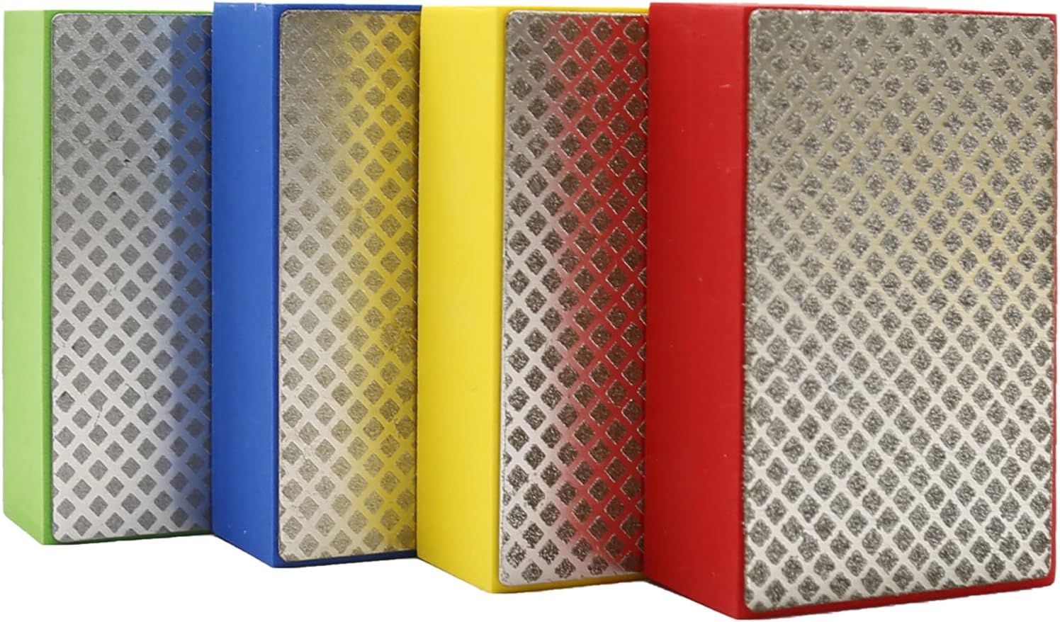 4pcs Angled Sanding Sponge Hand Diamond Sanding Pads for Ceramic Stone Marble Tile Concrete Glass Granite