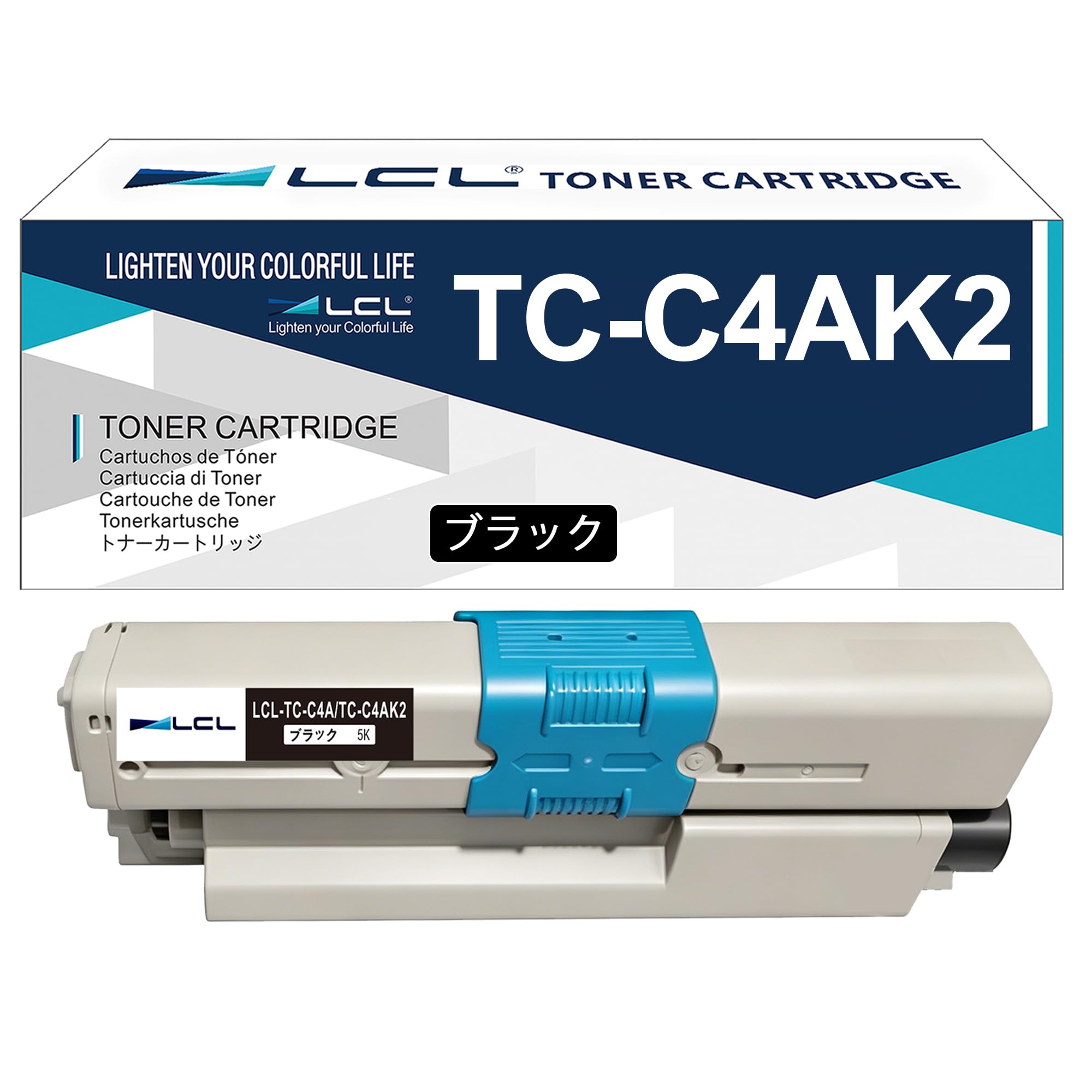 Amazon.co.jp: LCL OKI用 TC-C4A TC-C4AK2 (1パック ブラック) 互換