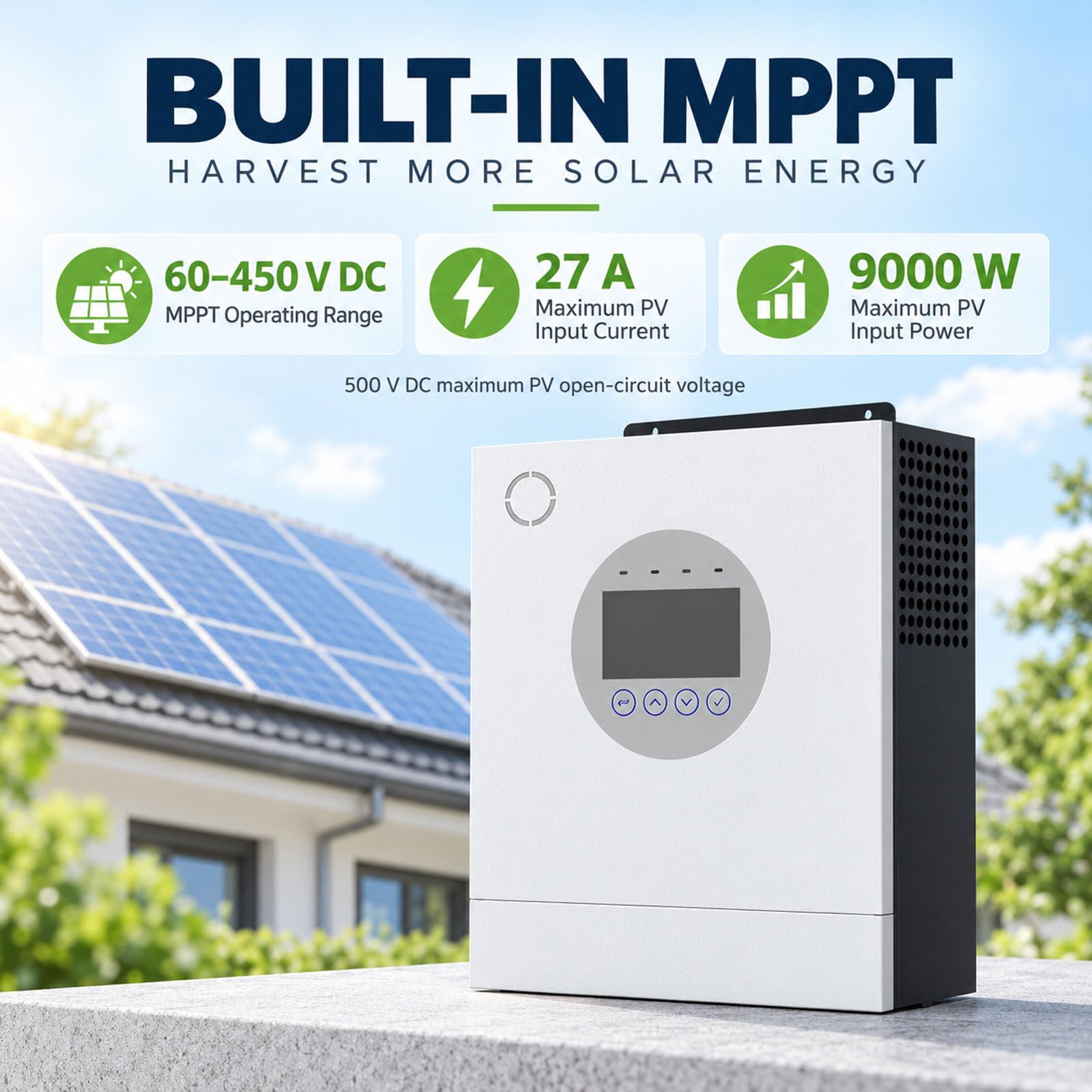 Inversor Solar híbrido de 6500W y 48V White