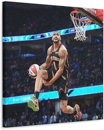 EkSma Obi Toppin - Póster de movimientos clásicos de jugadores de baloncesto, lienzo para pared, pintura artística, decoración moderna para el