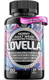 Hornygoatweed Women - Libido Booster for Women, Mood, Energy, Fast Acting Libido Supplement w. Maca Root, Female Libido Booster w. Ginseng, Tribulus, Hormone Balance Support, Enhancer Pills - 60ct USA