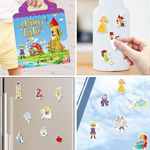 Miniatura 4 de Libro de calcomanías reutilizables para niños de 2 a 4 años, calcomanías de hadas, juguetes educativos de aprendizaje, calcomanías de viaje, libros