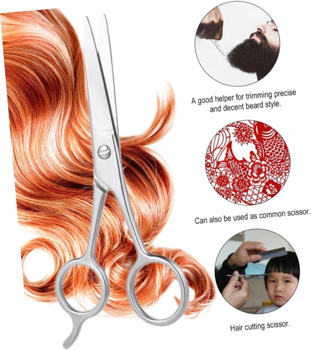 Stainless Steel Beard Scissors for Men Eyebrow and Beard Care