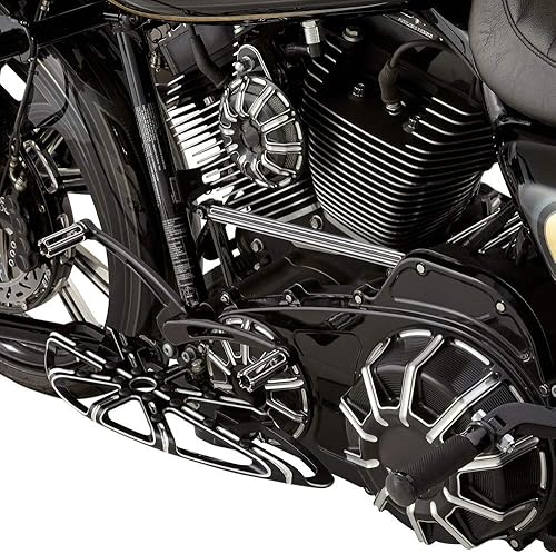 Miniatura 6 de HDBUBALUS Cubierta de bocina CNC para motocicleta para Harley 1991-2017 Big Twin Negro